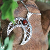 Collier fantaisie "Séléné" Grenat - Illustrations & Bijoux fantaisie ClairObscur Art