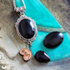 Collier "Leda" Onyx personnalisable - Illustrations & Bijoux fantaisie ClairObscur Art
