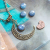 Collier "Luna" Cyanite - Illustrations & Bijoux fantaisie ClairObscur Art