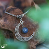 Collier "Luna" Cyanite, taille de la chaine au choix - Illustrations & Bijoux fantaisie ClairObscur Art