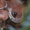 Collier "Luna" Grenat, taille de la chaine au choix - Illustrations & Bijoux fantaisie ClairObscur Art