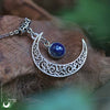 Collier "Luna" Lapis lazuli, taille de la chaine au choix - Illustrations & Bijoux fantaisie ClairObscur Art