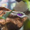 Collier "Plume" Améthyste - Illustrations & Bijoux fantaisie ClairObscur Art