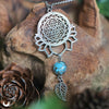 Collier "Sri Yantra Lotus" Turquoise personnalisable - Illustrations & Bijoux fantaisie ClairObscur Art