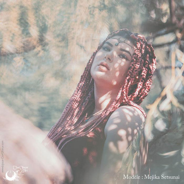 Collier/Diadème 2 en 1 MOON Labradorite - Illustrations & Bijoux fantaisie ClairObscur Art