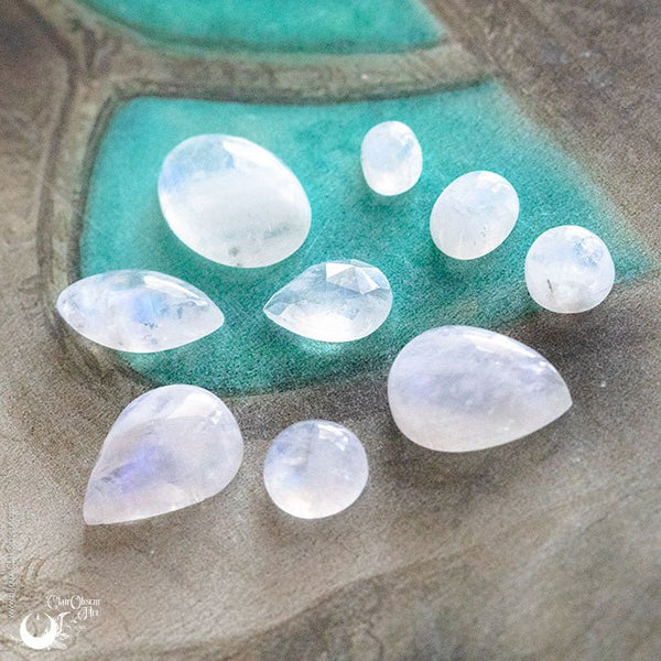 Parure Collier Luna et bague elfique "Elwing", pierre au choix ! - Illustrations & Bijoux fantaisie ClairObscur Art