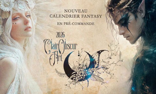 Calendrier Fantasy - Edition 2026 - Illustrations & Bijoux fantaisie ClairObscur Art Image