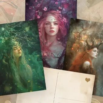 Les cartes postales illustrées : une autre facette de mon univers - Illustrations & Bijoux fantaisie ClairObscur Art Image