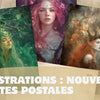 Les cartes postales illustrées : une autre facette de mon univers - Illustrations & Bijoux fantaisie ClairObscur Art