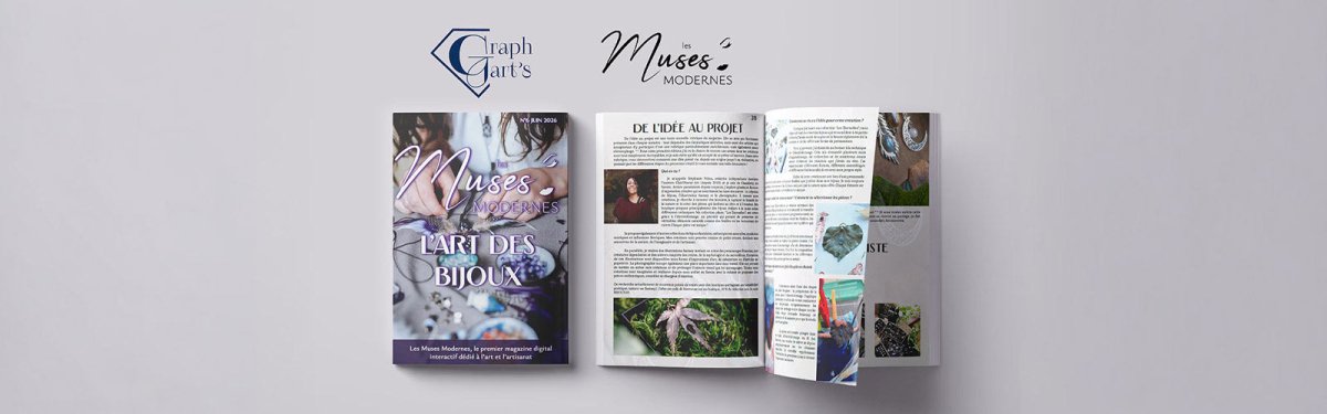 Les Muses Modernes : ma parution dans le magazine - Illustrations & Bijoux fantaisie ClairObscur Art Image