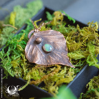Collier Feuille de Lierre & Opale