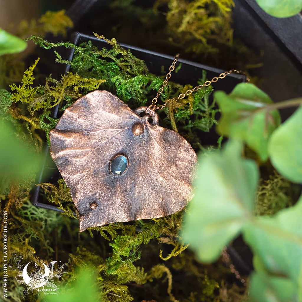 Collier Feuille de Lierre & Labradorite