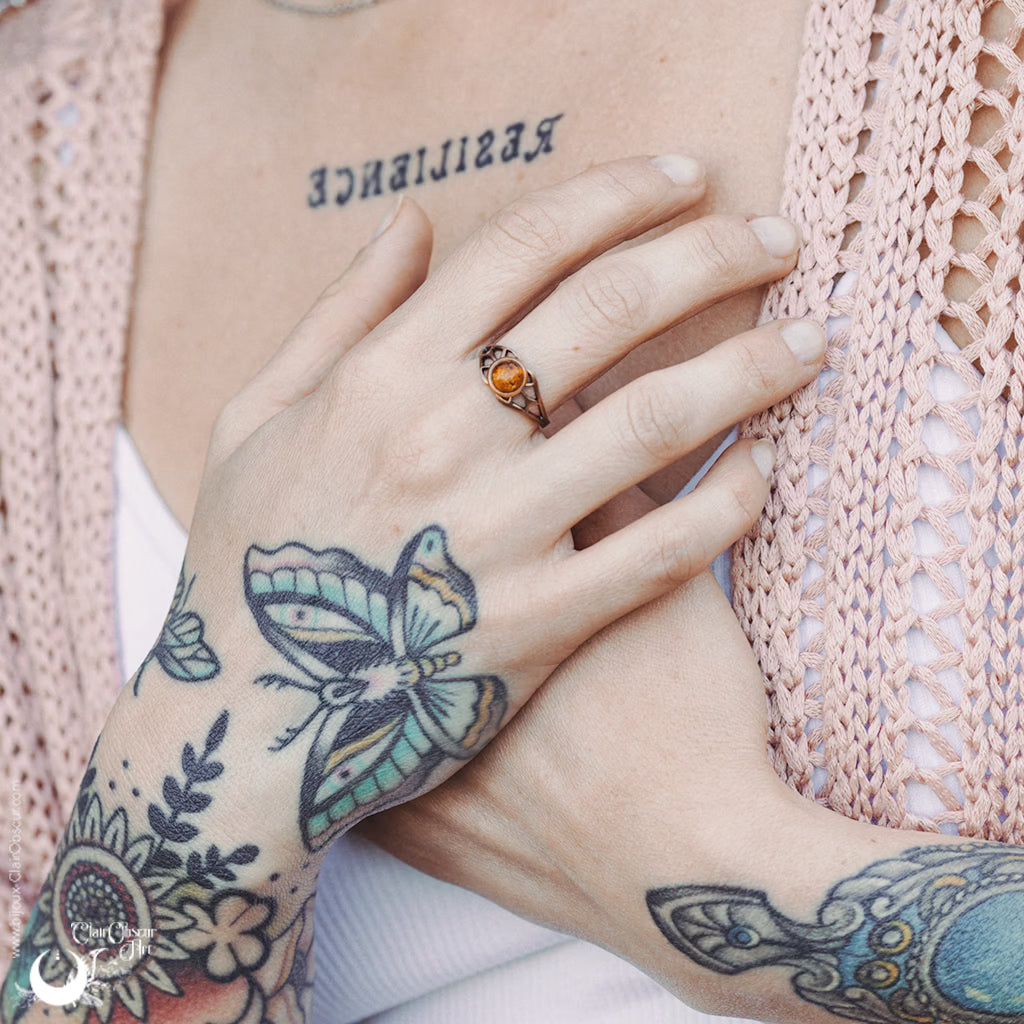 Bague elfique "Aeloria" pierre au choix