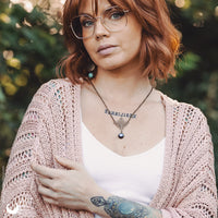 Collier "Butterfly" pierre au choix