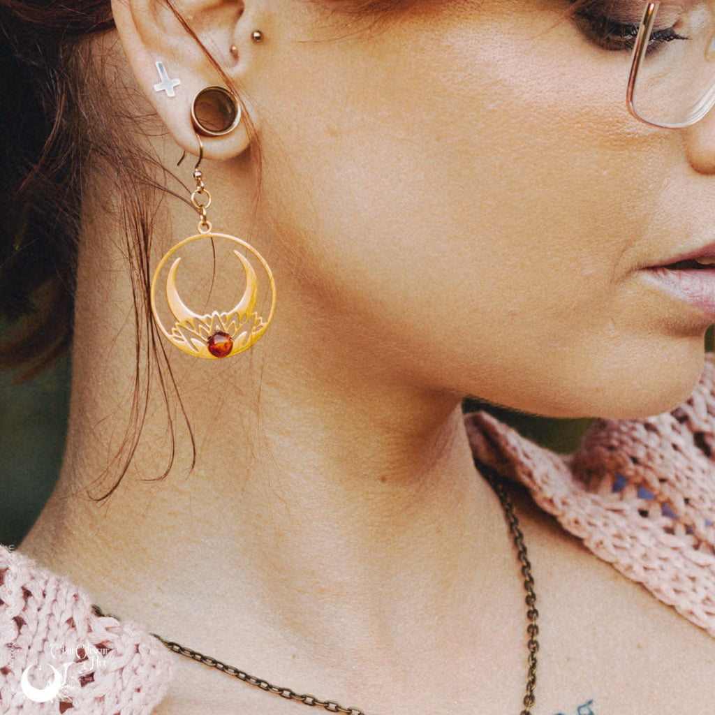 Boucles d'Oreilles "Céleste" pierre au choix