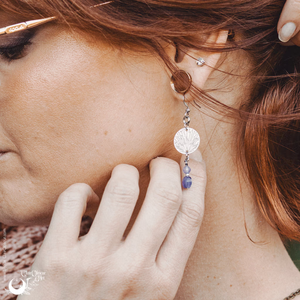 Boucles d'Oreilles Fantaisie Améthystes