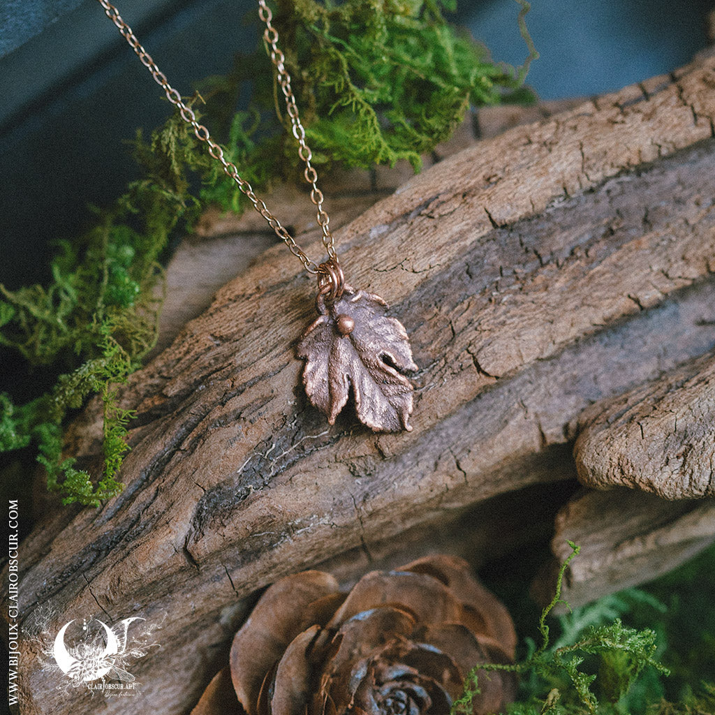 Collier mini Feuille de Figuier