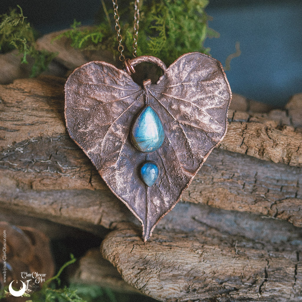 Collier Feuille de Lierre & Labradorite