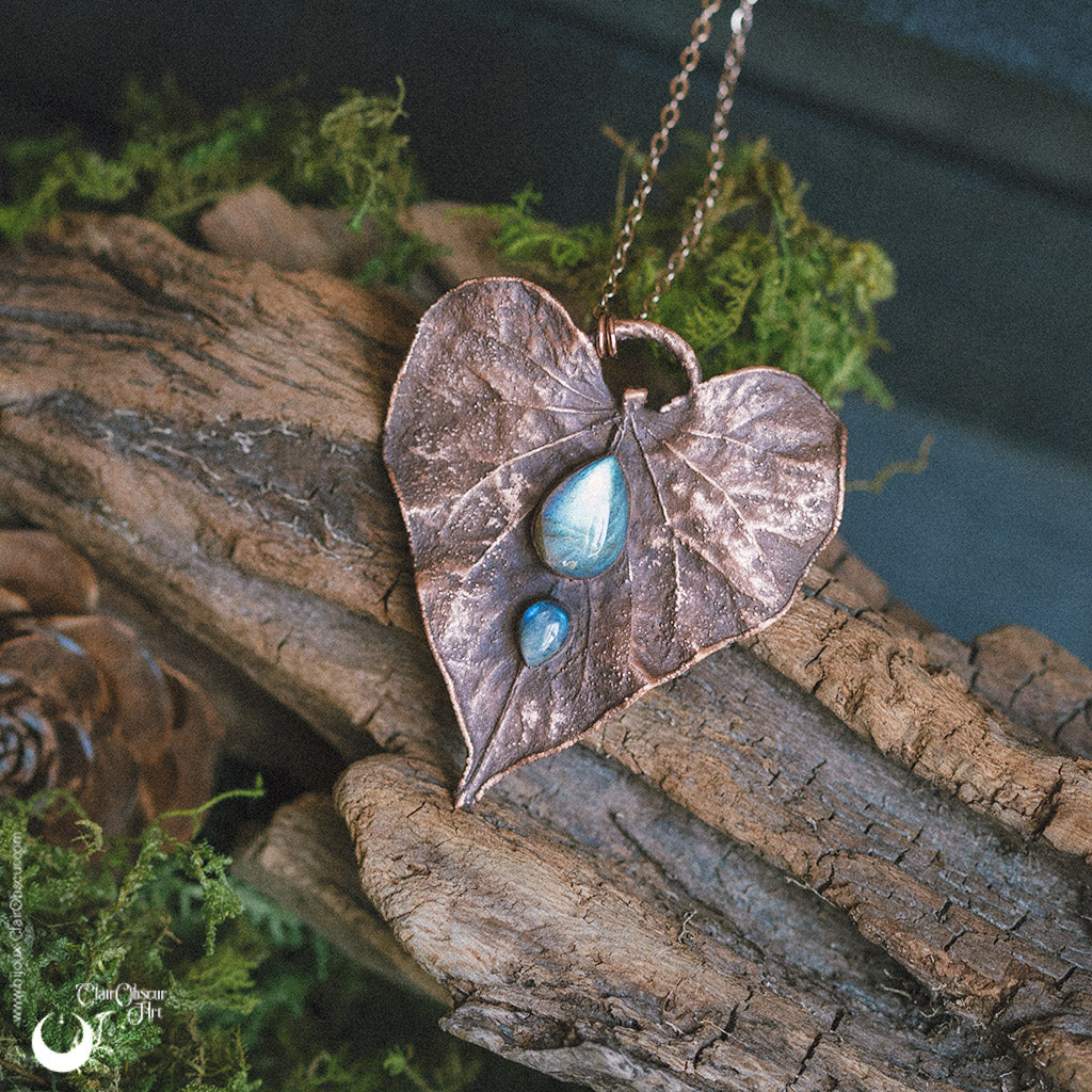 Collier Feuille de Lierre & Labradorite