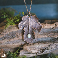 Collier Feuille de Figuier & Opale