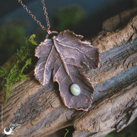 Collier Feuille de Figuier & Opale