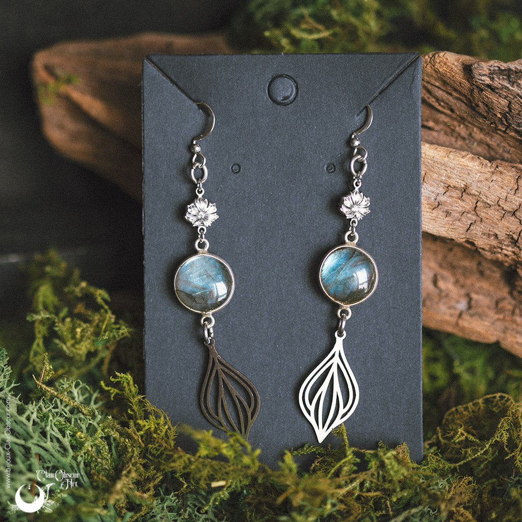 Boucles d'Oreilles "Elyndra" Labradorite