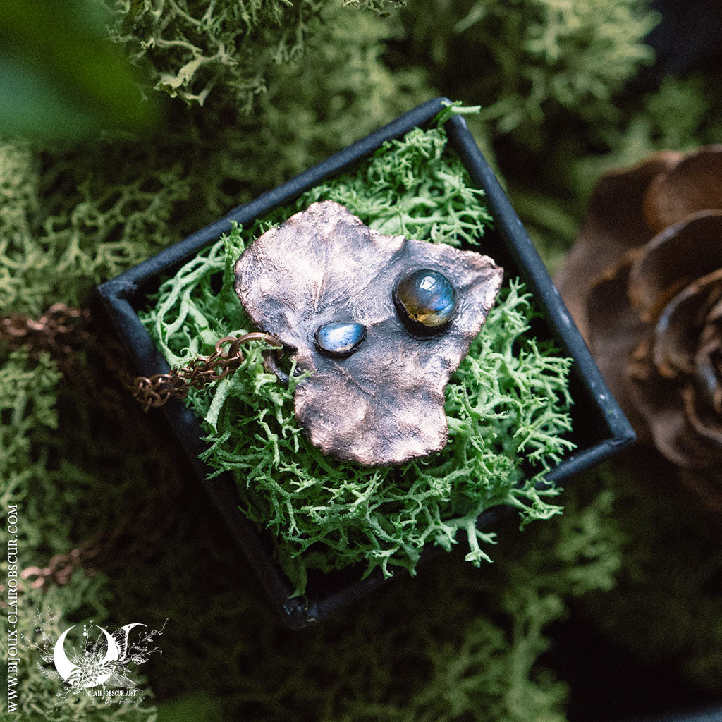 Collier Feuille de Lierre & Labradorite
