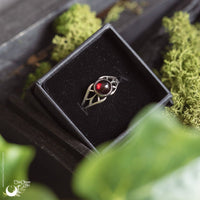 Bague elfique "Aeloria" pierre au choix - Illustrations & Bijoux fantaisie ClairObscur Art
