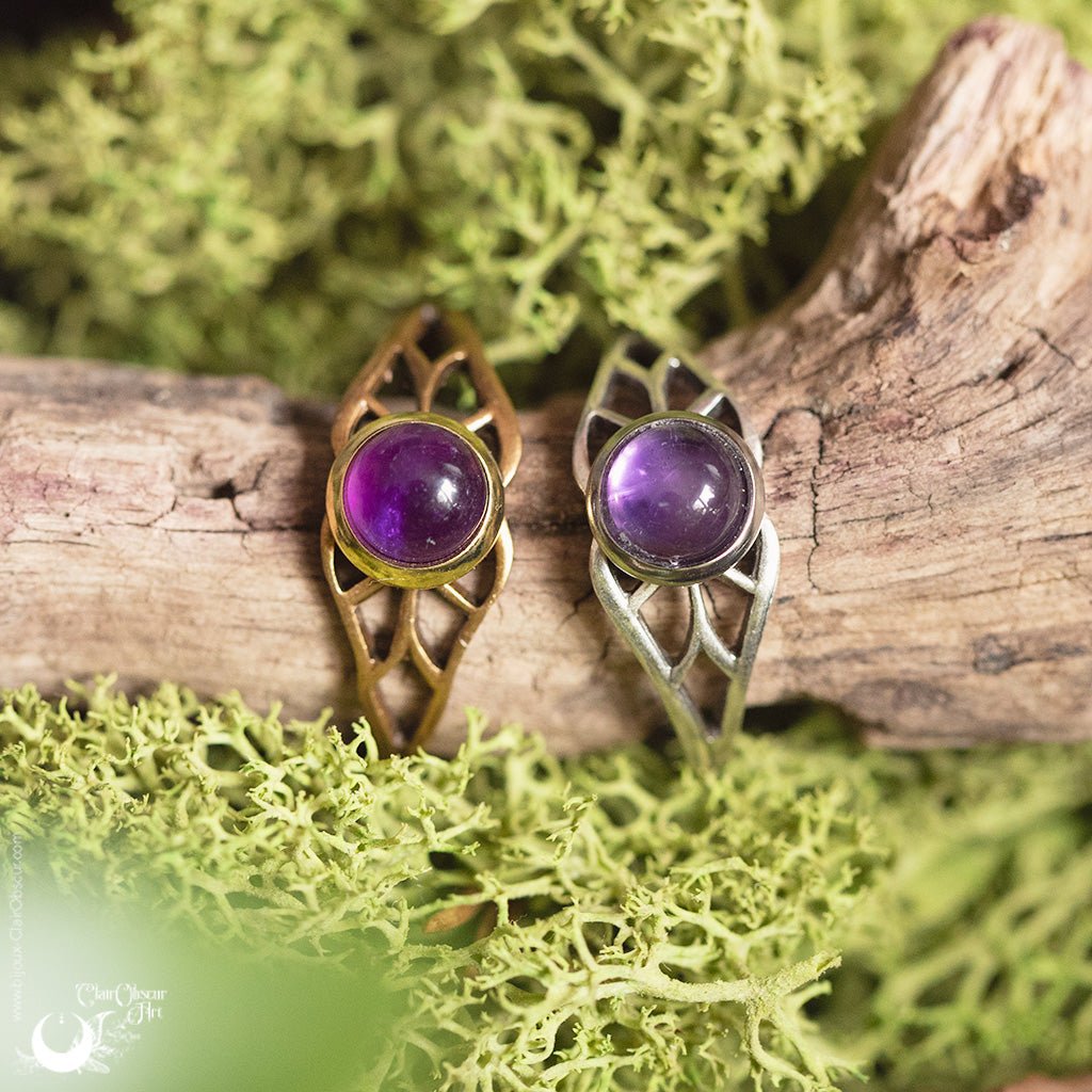 Bague elfique "Aeloria" pierre au choix - Illustrations & Bijoux fantaisie ClairObscur Art