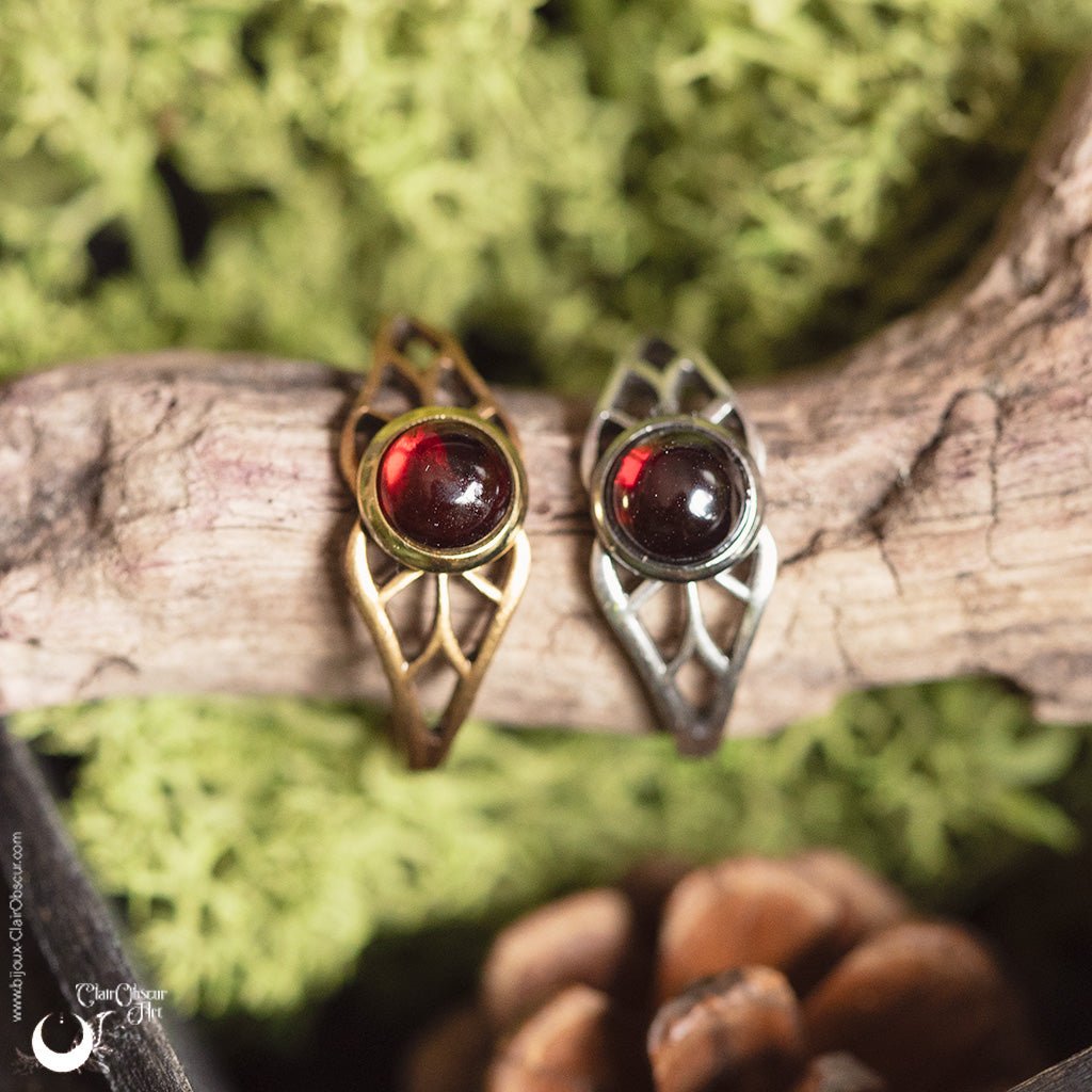 Bague elfique "Aeloria" pierre au choix - Illustrations & Bijoux fantaisie ClairObscur Art