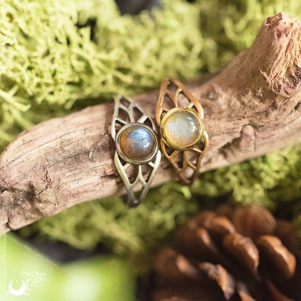 Bague elfique "Aeloria" pierre au choix - Illustrations & Bijoux fantaisie ClairObscur Art