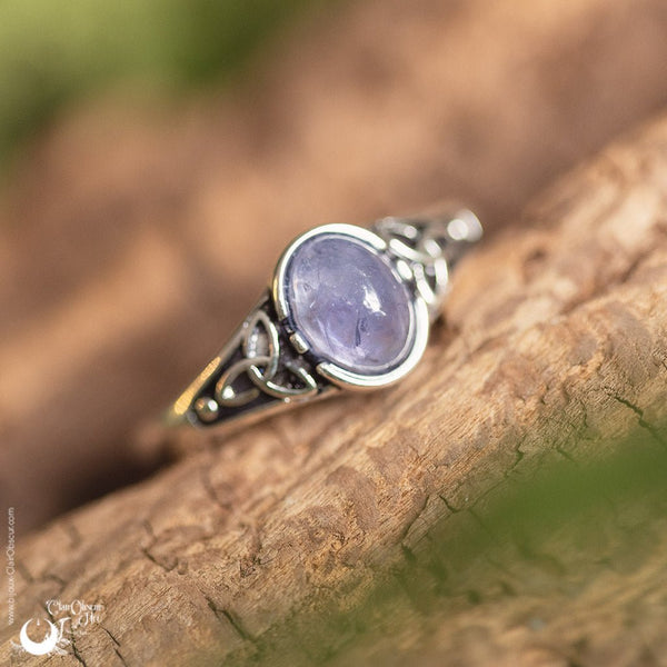 Bague elfique “Aelthir” Tanzanite - Illustrations & Bijoux fantaisie ClairObscur Art