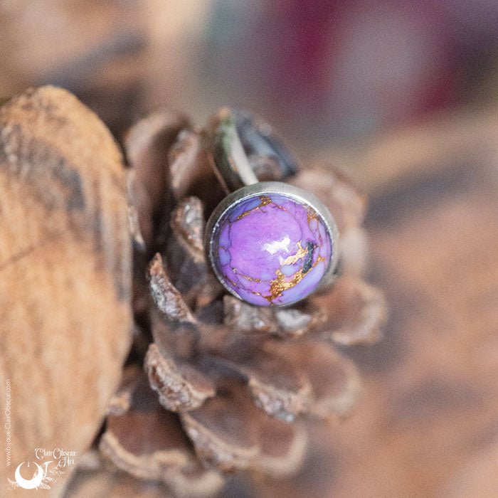 Bijoux en Turquoise purple copper, au choix - Illustrations & Bijoux fantaisie ClairObscur Art