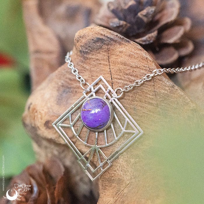 Bijoux en Turquoise purple copper, au choix - Illustrations & Bijoux fantaisie ClairObscur Art