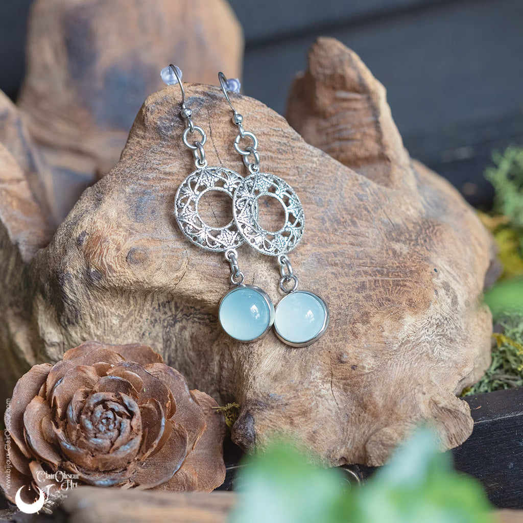 Boucles d'Oreilles "Calliope" pierre au choix