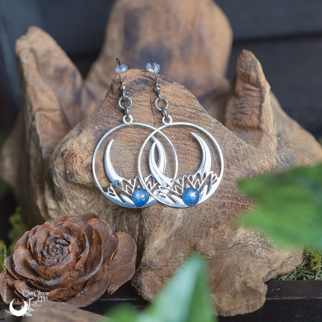 Boucles d'Oreilles "Céleste" pierre au choix