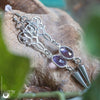 Boucles d'Oreilles "Amarantha" Améthyste facettée - Illustrations & Bijoux fantaisie ClairObscur Art