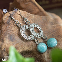 Boucles d'Oreilles "Calliope" Amazonite - Illustrations & Bijoux fantaisie ClairObscur Art