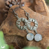 Boucles d'Oreilles "Calliope" Pierre de Lune arc - en - ciel - Illustrations & Bijoux fantaisie ClairObscur Art
