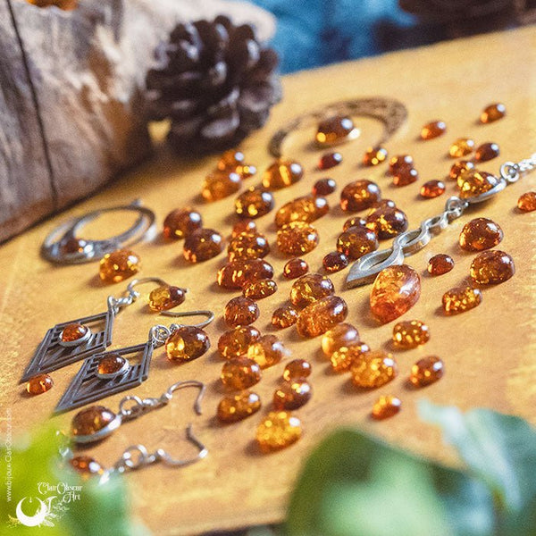 Boucles d'Oreilles "Dune" pierre au choix - Illustrations & Bijoux fantaisie ClairObscur Art