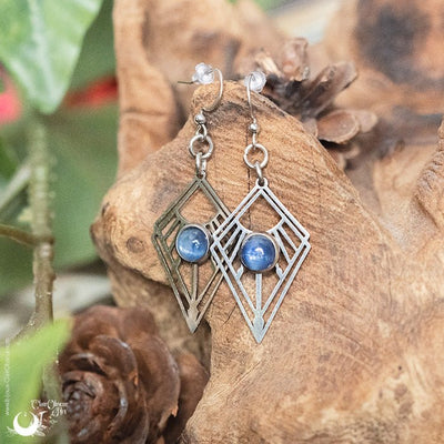 Boucles d'Oreilles "Dune" pierre au choix - Illustrations & Bijoux fantaisie ClairObscur Art