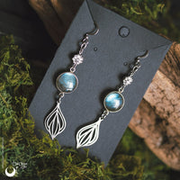 Boucles d'Oreilles "Elyndra" Labradorite - Illustrations & Bijoux fantaisie ClairObscur Art