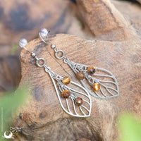 Boucles d'Oreilles "Faërie" pierre au choix - Illustrations & Bijoux fantaisie ClairObscur Art