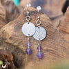 Boucles d'Oreilles Fantaisie Améthystes - Illustrations & Bijoux fantaisie ClairObscur Art