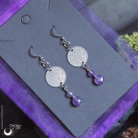 Boucles d'Oreilles Fantaisie Améthystes - Illustrations & Bijoux fantaisie ClairObscur Art