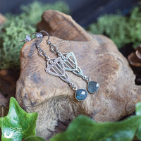 Boucles d'Oreilles "Irilmë" Labradorite facettée - Illustrations & Bijoux fantaisie ClairObscur Art