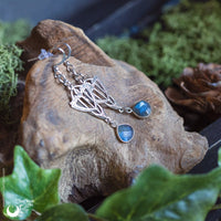 Boucles d'Oreilles "Irilmë" Labradorite facettée - Illustrations & Bijoux fantaisie ClairObscur Art
