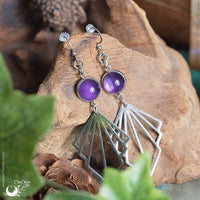 Boucles d'Oreilles "Lumia" pierre au choix - Illustrations & Bijoux fantaisie ClairObscur Art