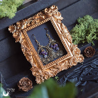 Boucles d'Oreilles "Lúmiel" Améthyste - Illustrations & Bijoux fantaisie ClairObscur Art