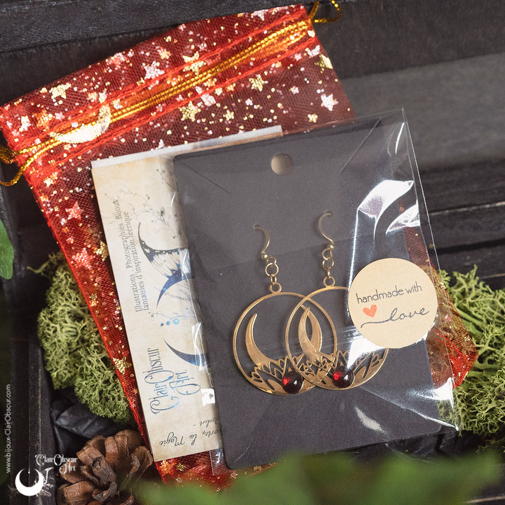 Boucles d'Oreilles "Céleste" pierre au choix